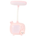 Miniatyrbillede 8 af 8: Børnelæselys TV-stil base Fleksibel svanehals USB-opladning Blød LED Børnebordslampe til studerende Studerende Arbejde Pink