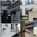 Miniatyrbilde 5 av 5: [2 Stykker] Solcellelamper Utendørs med Bevegelsessensor, 360 Solcelle Spotlight Utendørs [1200mAh] Vanntett Solcellelykt Utendørs Hage (Svart)