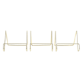 Miniatyrbillede 5 af 8: 3 stk. trådstativ i guld - simpelt, stilfuldt geometrisk design - rustfrit trådstativ til tallerkener