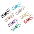 Miniatyrbillede 7 af 8: 40 stk. Metal Små Clips Hule Fisk Form Farve Pose Forseglingsregning Papirholder Kontor Stationery