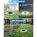 Pikkukuva 5 / 5: Aurinkoenergialla toimivat ulkokäyttöön tarkoitetut maavalot, 4 kpl, kirkkaat 12 LED-valoa, vedenpitävät, litteät polkuvalot