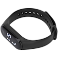 Miniatyrbillede 6 af 8: Digitalur LED Hvidt Lys Display Plast Spejl Elektronisk Bevægelse Silikone Strap Sportsur til Student Sort