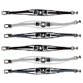 Miniatyrbilde 4 av 8: 6 stk armbånd håndvevd delt skinn flettet PU herre- og dame retro armbånd 23 cm