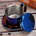 Miniatyrbillede 3 af 8: Vietnamesisk kaffemaskine i rustfrit stål til hjemmet, køkkenet, kontoret og udendørs brug - Blå