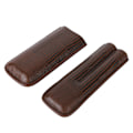 Miniatyrbillede 4 af 8: Cigar Etui Holder PU Læder Brun 2 Finger Cigar Bære Rejsetaske Bærbar til Rejse Jubilæumsgaver