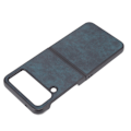 Miniatyrbillede 6 af 8: Foldbar skærm mobiltelefon etui læder foldbar skærm telefon cover beskyttelse til Samsung Galaxy Z FLIP 4 blå