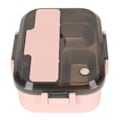 Miniatyrbillede 6 af 8: Rustfrit stål madkasse med spisepinde ske termisk isolering Bento madkasse til kontor picnic pink 3 rum