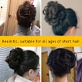 Pikkukuva 7 / 8: Clip in Messy Bun Messy Hair Bun Hiussolmio Pidennetty kynsipidike naisille naisille tytöille
