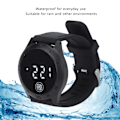 Miniatyrbillede 4 af 7: HZ2030 LED Digital Watch Korean Style Vandtæt Touch Stilfuldt Armbåndsur til Mænd Kvinder Studerende Sort
