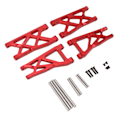 Miniatyrbilde 5 av 8: Front Rear Suspension Arm Set Aluminiumlegering Slitasjebestandig Sterk RC Swing Arm Set for ARRMA SENTON 1/10 Rød