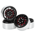 Pikkukuva 5 / 8: 2,2 tuuman Beadlock-vanteen vanteet Hub RC alumiiniseos Beadlock-vanteen navat TraxxasBlackille