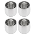 Miniatyrbillede 7 af 8: 4 stk. kaffekop i rustfrit stål med dobbeltlagsisolering, der forhindrer skoldning, buet kop, 200 ml