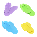 Miniatyrbillede 3 af 6: 12 par tilfældige indendørs engangstøfler Skum-flip-flops til brug i pedicuresalon Hotel