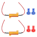 Miniatyrbillede 1 af 4: 2 stk. 50W 8 ohm Wirewound Belastningsmodstand Dekoder Fix LED Pærer Hyper Flash Blinklys