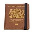 Miniatyrbilde 3 av 8: Britisk passkortholder i brunt, vanntett, antimagnetisk PU-skinn passomslag for reise, forretninger og utendørs