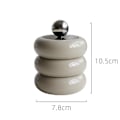 Miniatyrbillede 8 af 8: Nordisk stil Qtip-holder Dispenser Desktop Støvfri Bomuldspind Opbevaringsbeholder Donut Form Makeup Opbevaringsboks med låg Khaki 3 lag