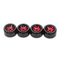 Miniatyrbilde 5 av 8: 4 stk 2,2 tommers felgnav i aluminium for Traxxas Defender for Axial SCX10 II 90046 90047 1/10 RC Crawler Rød