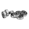 Miniatyrbillede 2 af 8: 8 stk. 608RS ABEC 9 kuglelejer i kulstofstål, forseglede skateboardlejer 8x22x7mm til rulleskøjter, dansebrætter, sort