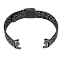 Miniatyrbilde 6 av 8: Justerbart klokkereim Pustende foldespenne Quick Release i rustfritt stål klokkereim for Mi Band 8 Svart