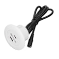 Miniatyrbillede 2 af 8: Indbygget opladningsrund port QC3.0 hurtigopladningstelefon bordopladerstation til hjemmet 12‑30V 30W hvid