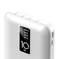 Miniatyrbilde 7 av 8: Powerbank 10000mAh kapasitet Ultrathin digitalt display skjerm bærbar lader for telefon nettbrett hvit
