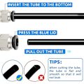 Miniatyrbillede 3 af 5: 10 stk. Han-Straight 6mm Rør OD x 1/8\" BSP Gevind Push-In Hurtigkobling Med Pakninger (PC6-01)