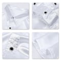 Miniatyrbilde 4 av 4: Blank Hvit Slim Fit Herre Casual Langærmet Formell Skjorte XS
