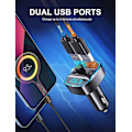 Pikkukuva 2 / 5: Auton MP3-soitin Bluetooth FM-lähetin, handsfree-puhelut, kaksi USB-porttia, tukee TF-korttia ja USB-muistitikkua