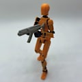 Miniatyrbillede 3 af 5: T13 Action Figur Titan 13 Action FigurRobot Action Figur 3D Printet Action_SZXM SortRød