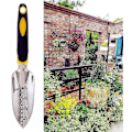 Miniatyrbilde 5 av 5: Hagespade Håndverktøy Rustfritt Stål Liten Hagespade For Graving Planting Rustsikker Håndspade Med Mykt Gummihåndtak Måledybdemarkering