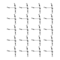 Miniatyrbilde 8 av 8: 20 stk T-form lysende fiskeswivel 3-veis kobling Cross Line rullende svivel med perler 4x5 #