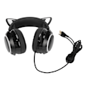 Pikkukuva 4 / 8: Peliheadset 8 väriä valotehosteet 3 äänitilaa 3,5 mm USB kissankorva PC-pelikuulokkeet musta