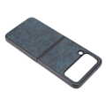 Miniatyrbillede 8 af 8: Foldbar skærm mobiltelefon etui læder foldbar skærm telefon cover beskyttelse til Samsung Galaxy Z FLIP 4 blå