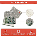 Miniatyrbillede 4 af 4: Grå Fyrretræ Snefnug Glædelig Jul Bordløber, Sæsonbestemt Vinter Jule Køkken Spisebord Dekoration (33x230cm)