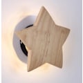 Miniatyrbilde 5 av 5: Moderne stjernevegglampe for barn, varm LED-lampe i massivt tre, kreativ trekunststudie-rombelysning, dekorativt lys for 180 mm vegg