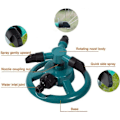 Miniatyrbilde 2 av 5: 2-delt hagesprinkler for plen Automatisk roterende sprinklersystem med 3 plensprinklerdyser, for hage, gård, blomster, grønnsaker og Mo