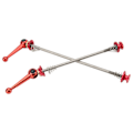 Miniatyrbillede 4 af 8: CANSUCC 2 stk Cykelhjulspyd Aluminiumslegering Quick Release Titanium Legering Stang til Mountainbikes Landevejscykler Rød