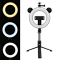 Miniatyrbillede 8 af 8: Trådløs Bluetooth Selfie Stick Ring Light Mount Foldbar Tripod Stativ Desktop Selfie Stick