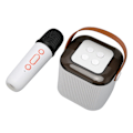 Miniatyrbilde 7 av 8: Karaoke-maskin Stereo RGB-lys Bærbar Bluetooth-høyttaler med 1 mikrofon for hjemmefest Hvit