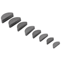 Miniatyrbilde 5 av 8: 80 stk. Metal Woodruff Keys Assortment Kit Set Forskjellige Størrelser Festemidler Mekanisk Industri