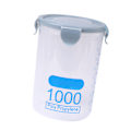 Miniatyrbild 2 av 8: Matförvaringsbehållare 1000 ml plast stapelbar lufttät spannmålsbehållare för torrvaror för köksorganisation blå