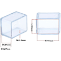 Miniatyrbild 2 av 5: 12-pack Rektangulära PVC Stolsbensskydd Repskydd Möbelfötter - 30 x 40 mm (3,0 x 4,0 cm) - Transparent
