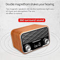 Miniatyrbillede 3 af 5: Bærbar Bluetooth Retro Radio med FM/Aux, Antenne Backup, Clear Sound og Android Tablet-kompatibilitet