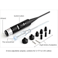 Miniatyrbilde 4 av 5: Laser Calibrator Aluminiumlegering Calibrator Dreiefri Laser Calibrator 8-hulls Justerbar Adapter For 0.177 Til 0.50 Kaliber -GSL Rød Laser