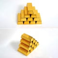 Miniatyrbilde 5 av 8: Simulering Gold Bar Bullion Dørstopper Gull Murstein Hjem Dørstopper