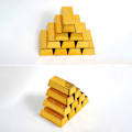 Miniatyrbillede 5 af 8: Simulering Gold Bar Bullion Dør Stop Guld Mursten Hjem Dør Stopper