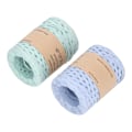 Miniatyrbillede 5 af 8: 2 ruller raffia-bånd 164 meter DIY håndværk raffia garn miljøvenligt bionedbrydeligt genanvendeligt raffia-garn til hat håndtaske