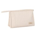 Miniatyrbillede 1 af 5: Lille Makeup Taske Til Taske Rejse Kosmetiktaske Makeup Pung PU Læder Bærbar Alsidig Lynlåspung Til Kvinder (Beige)