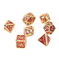 Miniatyrbilde 3 av 8: 7 stk. metallterninger polyhedral klare tall falmebestandige drageskallaterningersett for rollespill