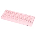 Miniatyrbilde 5 av 8: Mekanisk tastatur 64 tast RGB 3 mod ergonomisk layout knott design trådløst rosa tastatur for IOS brun bryter